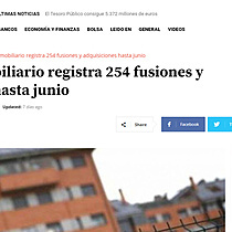 El sector inmobiliario registra 254 fusiones y adquisiciones hasta junio